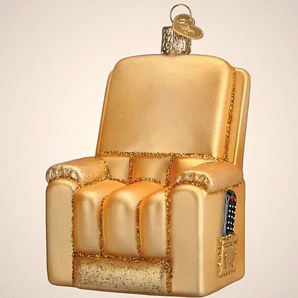 Old World Christmas FAVORITE RECLINER (32542) Glass Ornament w/OWC Box